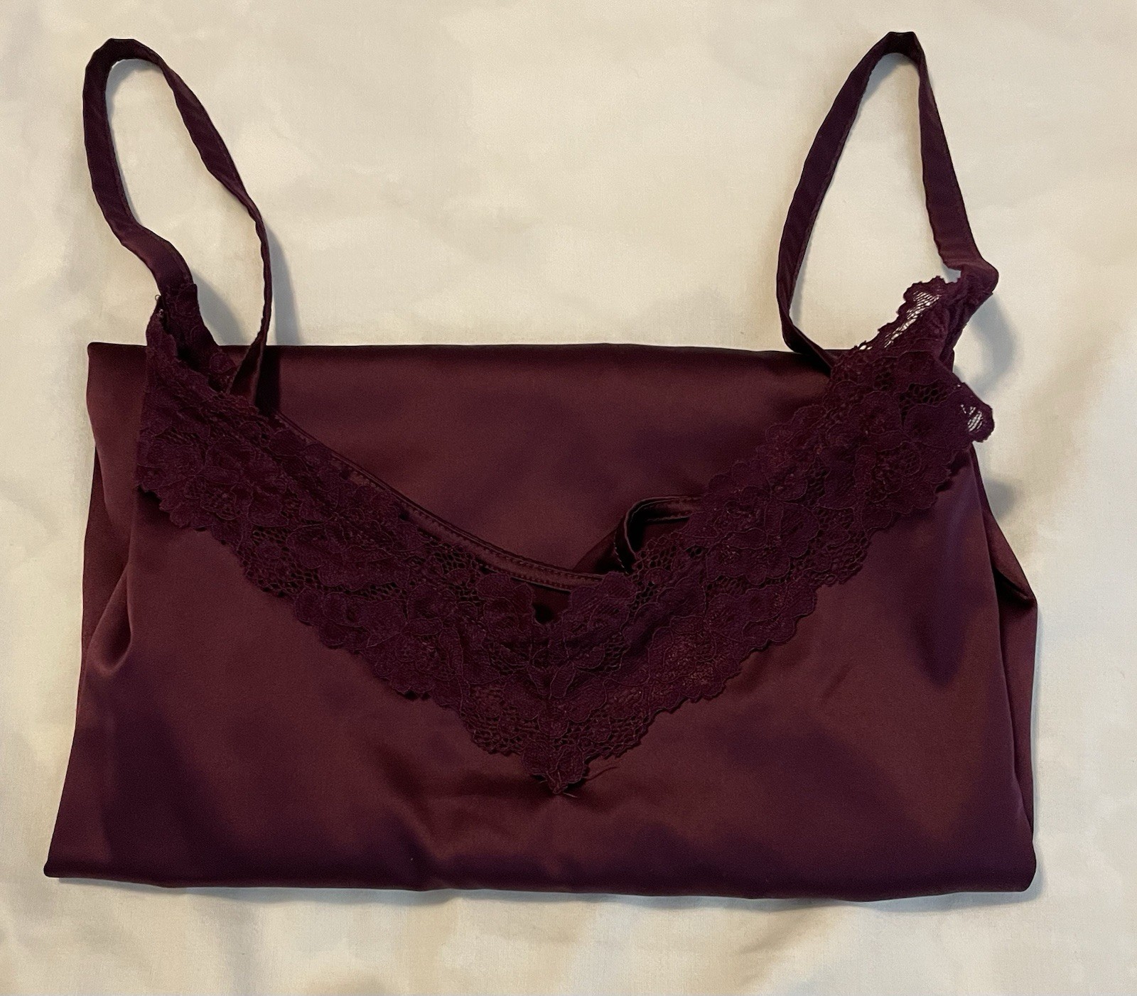 Torrid Spaghetti Strap Cami Tank, Size 4 Deep Burgundy Polyester Silky Soft