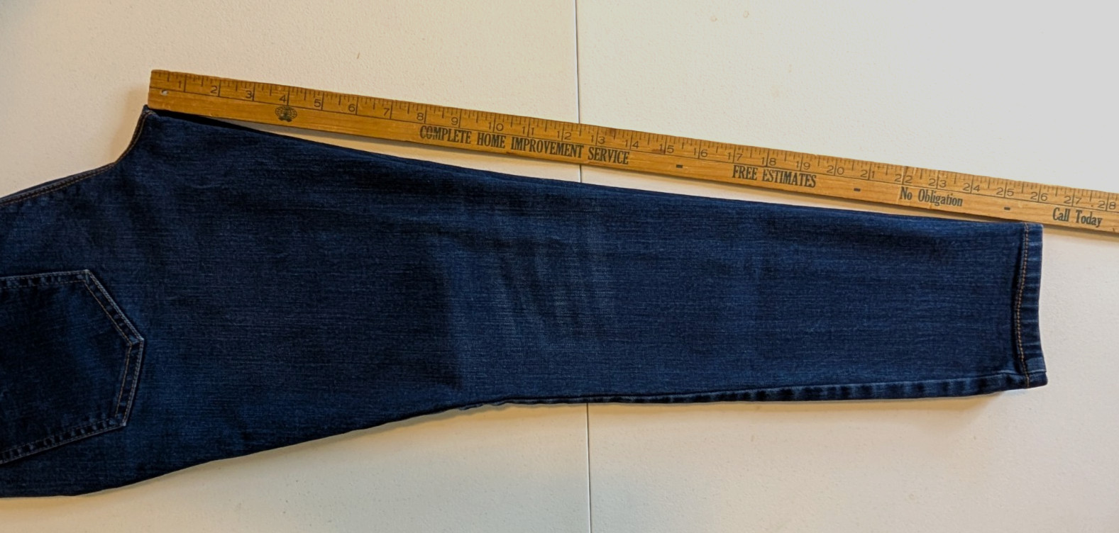 Faded Glory Dark Blue Jeans Tapered Leg Women’s Size 6 Petite 5 Pocket Design