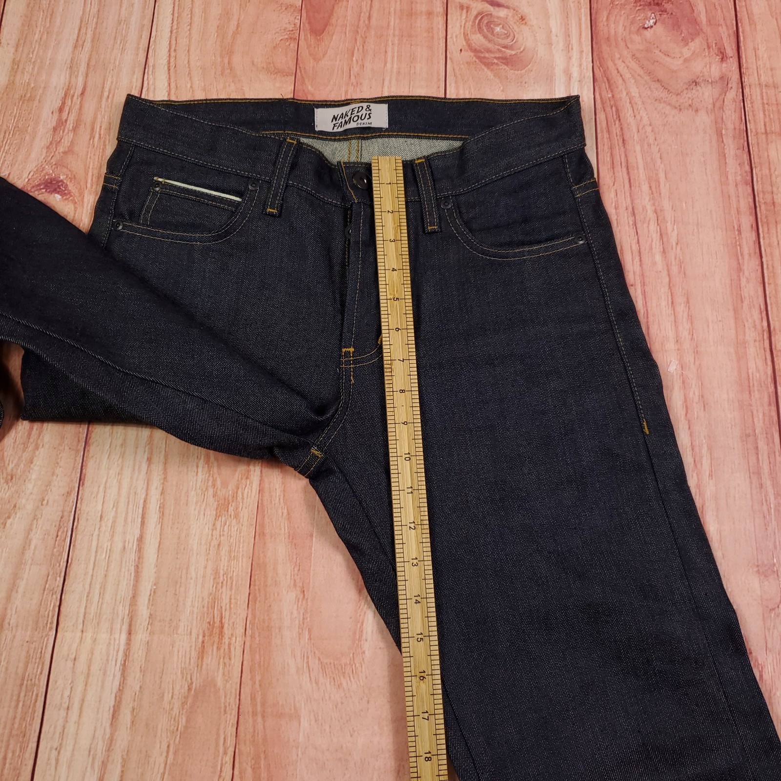 Naked & Famous Made W/ Kevlar Blend Selvedge Blue Denim Jeans 31 (Meas. 30×32)