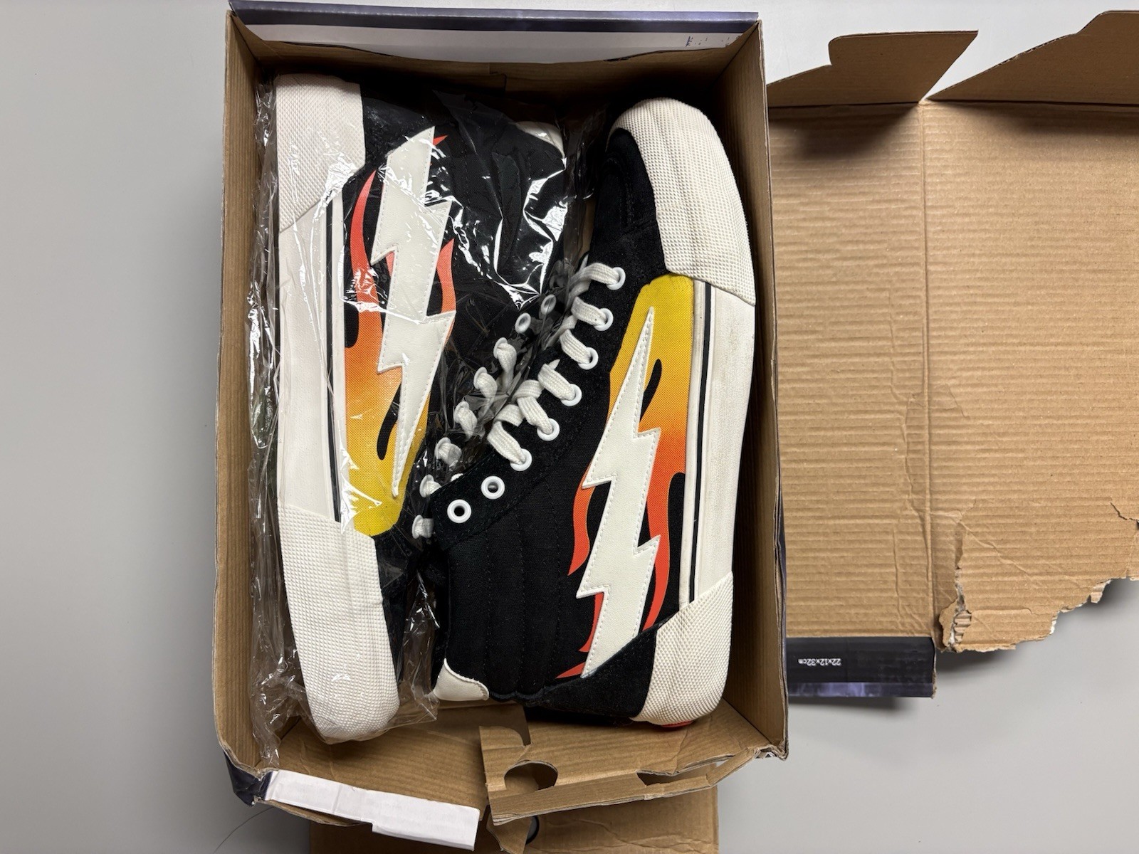 Revenge x Storm, Black And Flame, Size 9, Box In Bad Shape, Brand New