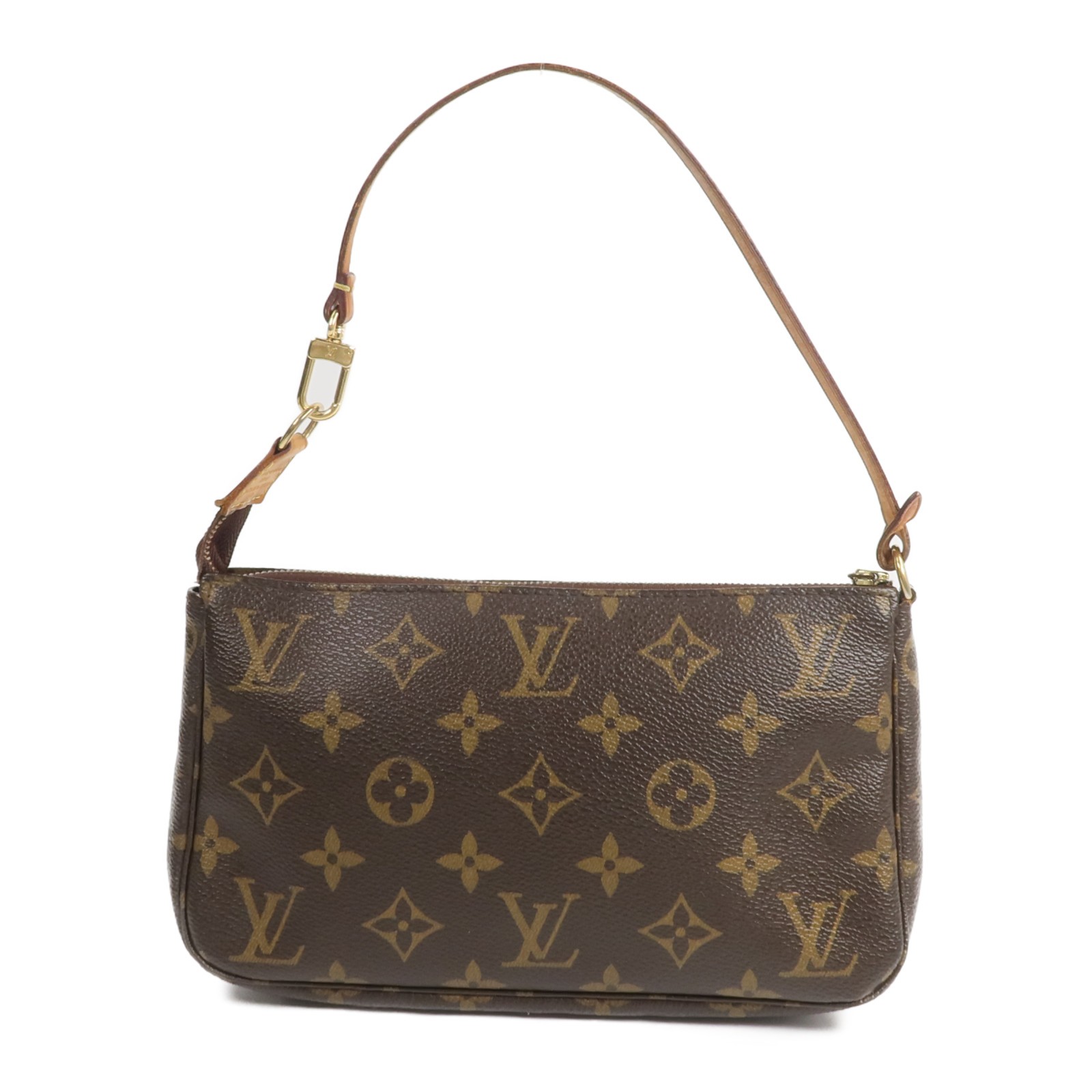 LOUIS VUITTON LV GHW Pochette Accessoires Pouch Handbag M51980 Monogram Brown