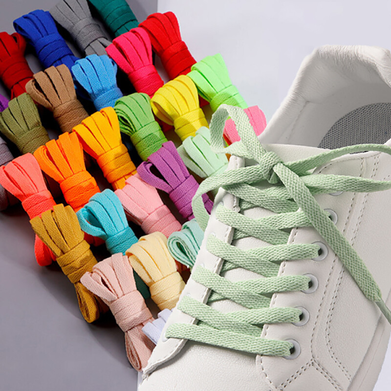 Flat Coloured Shoe Boot Trainer Skate Laces Choice of Colours New Shoelaces