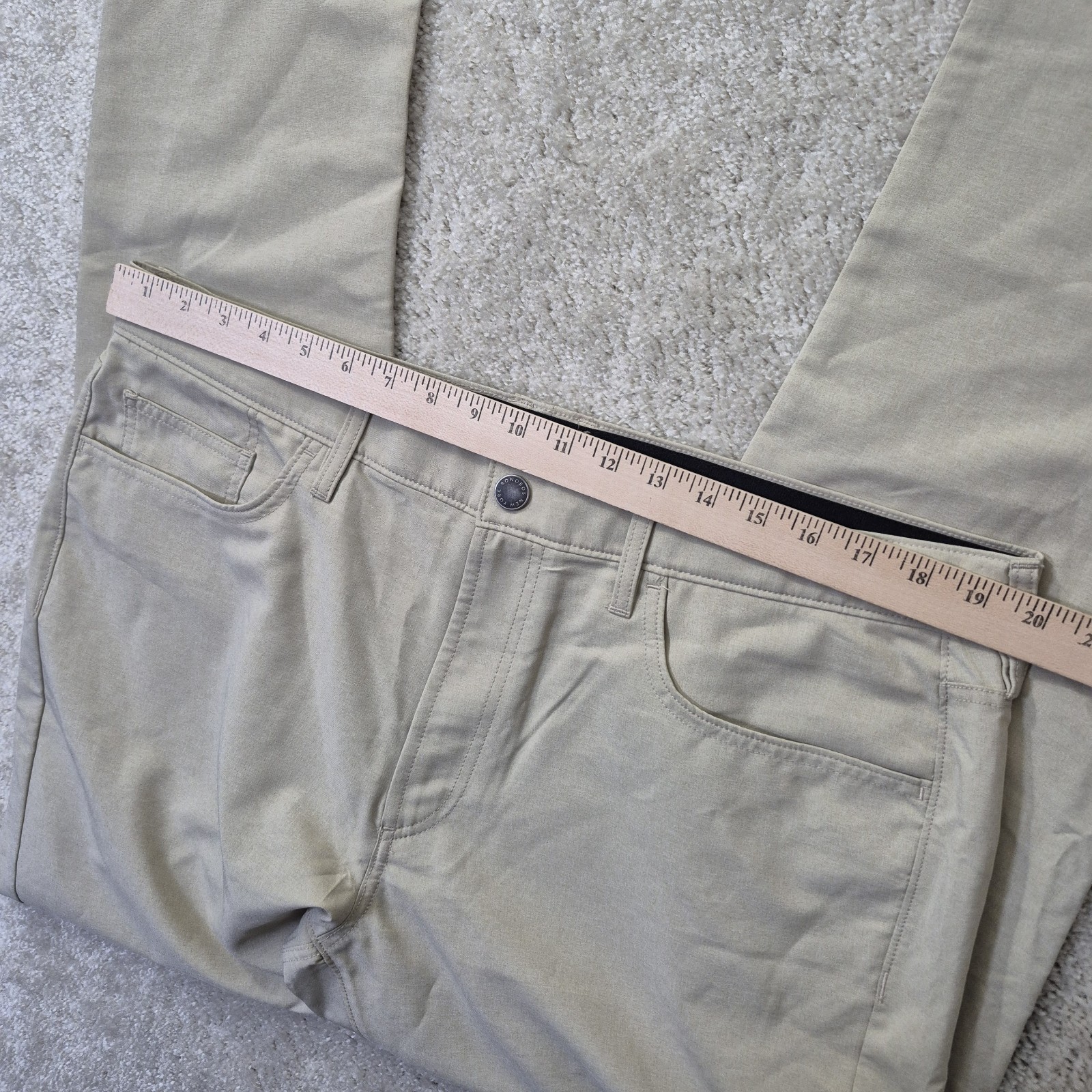 Bonobos Golf Pants Mens 38/32 Slim Tapered Beige Performance Stretch Chino