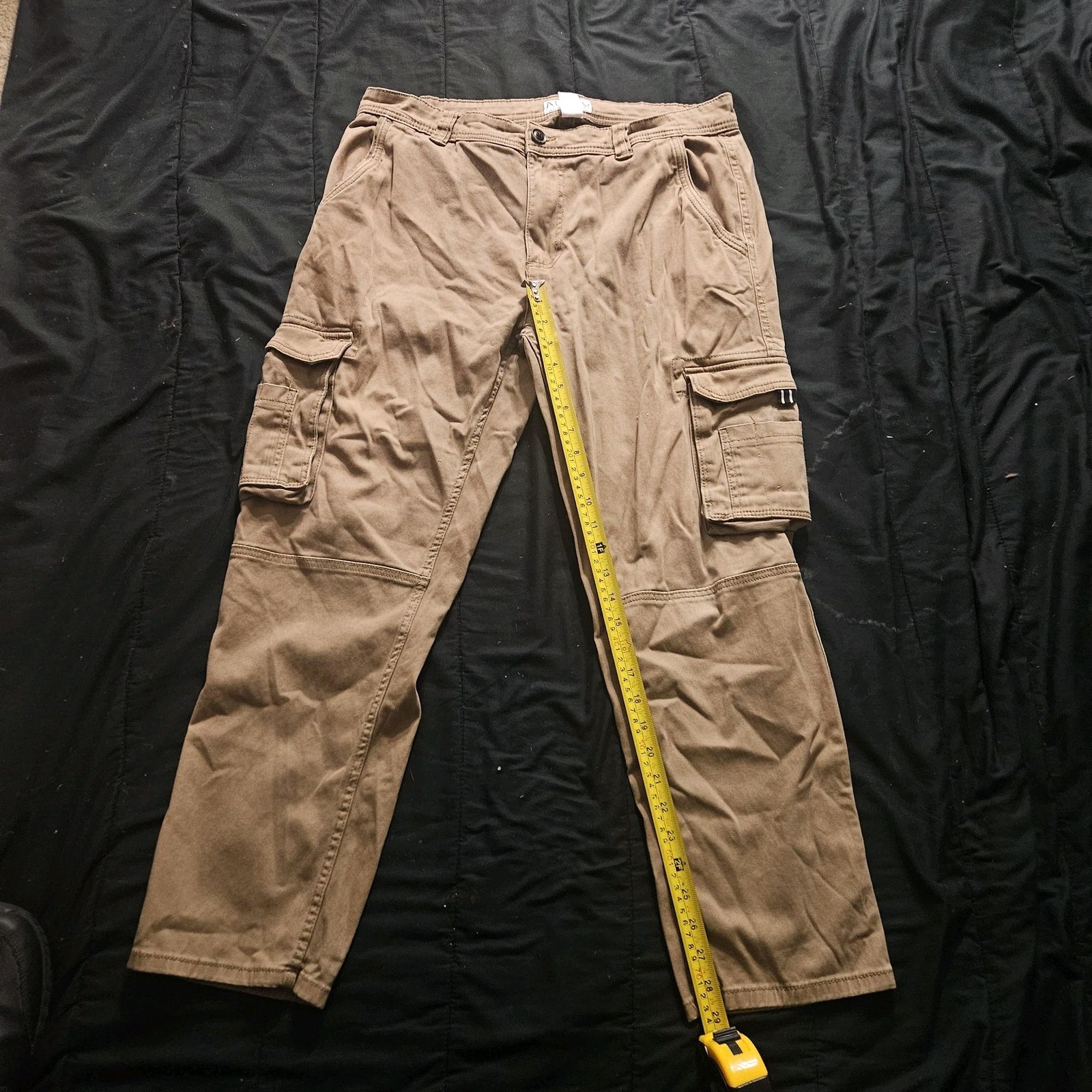 Alamo Apparels Cargo Pants Mens Khaki Brown Stretch Twill Utility Pockets