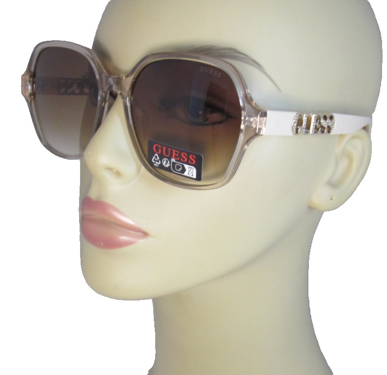 GUESS Oversized Sunglasses Bling-accented Metal Temple Logos GO00091-45F