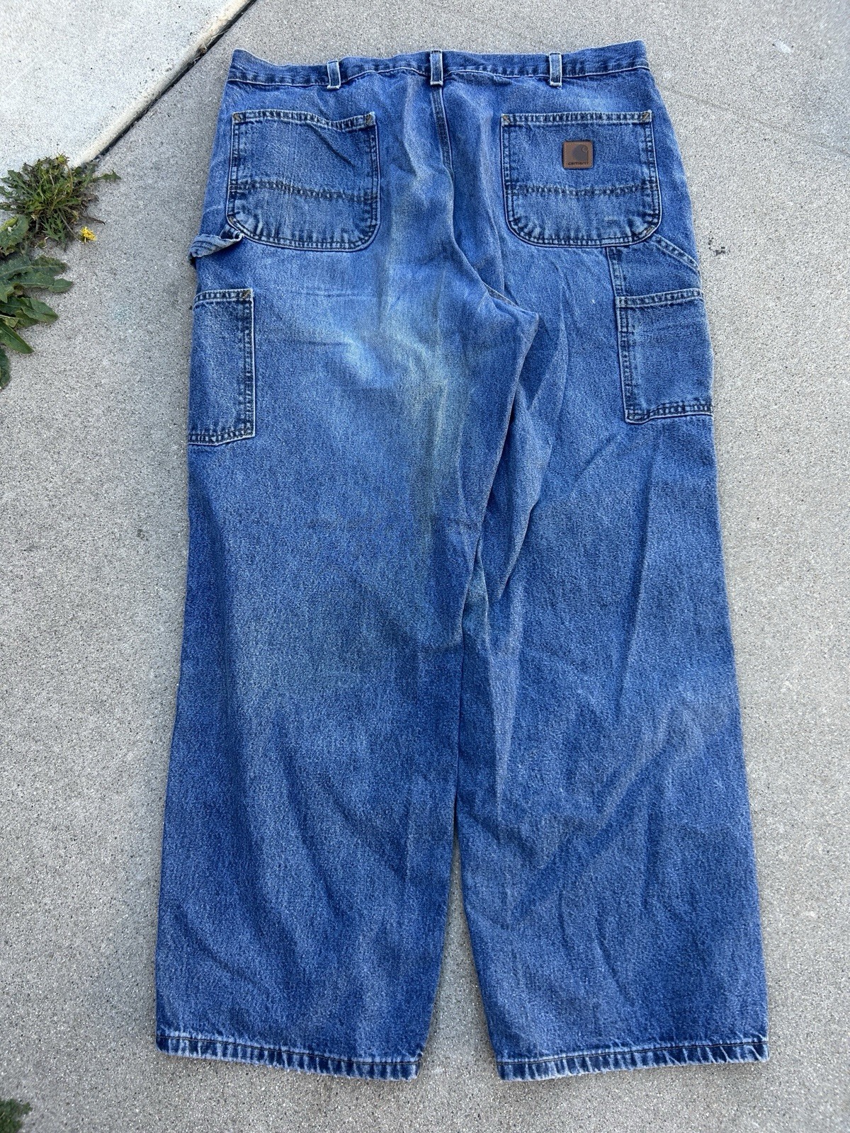 Carhartt Men’s carpenter Blue Denim Jeans Original Dungaree Fit Straight leg
