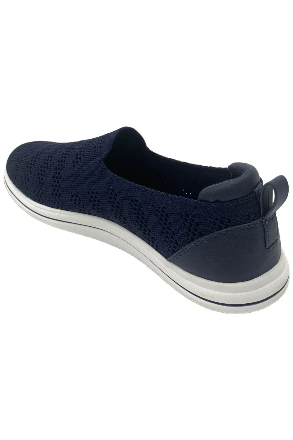 Clarks Cloudsteppers Women’s Perforated Slip On Sneaker Breezey Navy