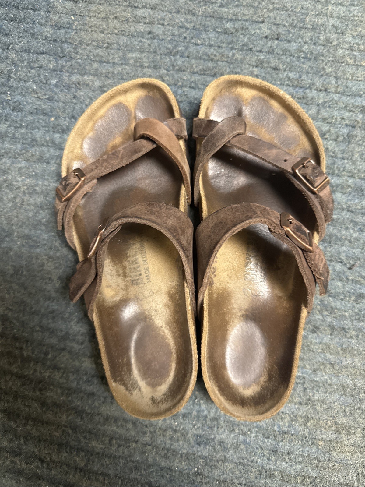 Birkenstock Mayari Birko Flor Nubuck Size 39 Mocha Brown Size 8 Womens