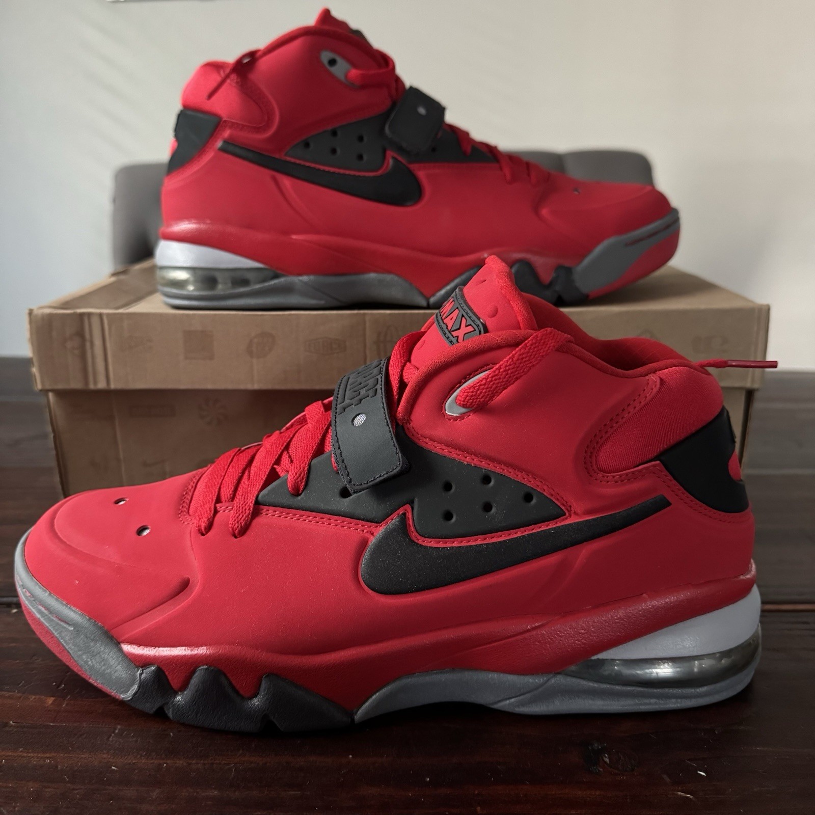 Nike Air Force Max 2013 University Red Barkley Shoes (2013) Sz 11 Men 555105-600