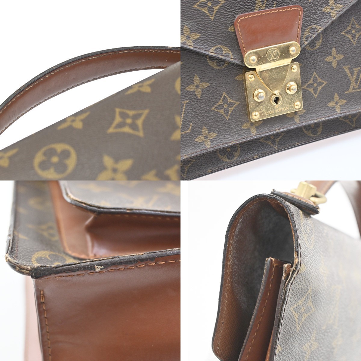 LOUIS VUITTON Monceau 28 2Way Shoulder Hand Bag Monogram Leather M51185 31PA170