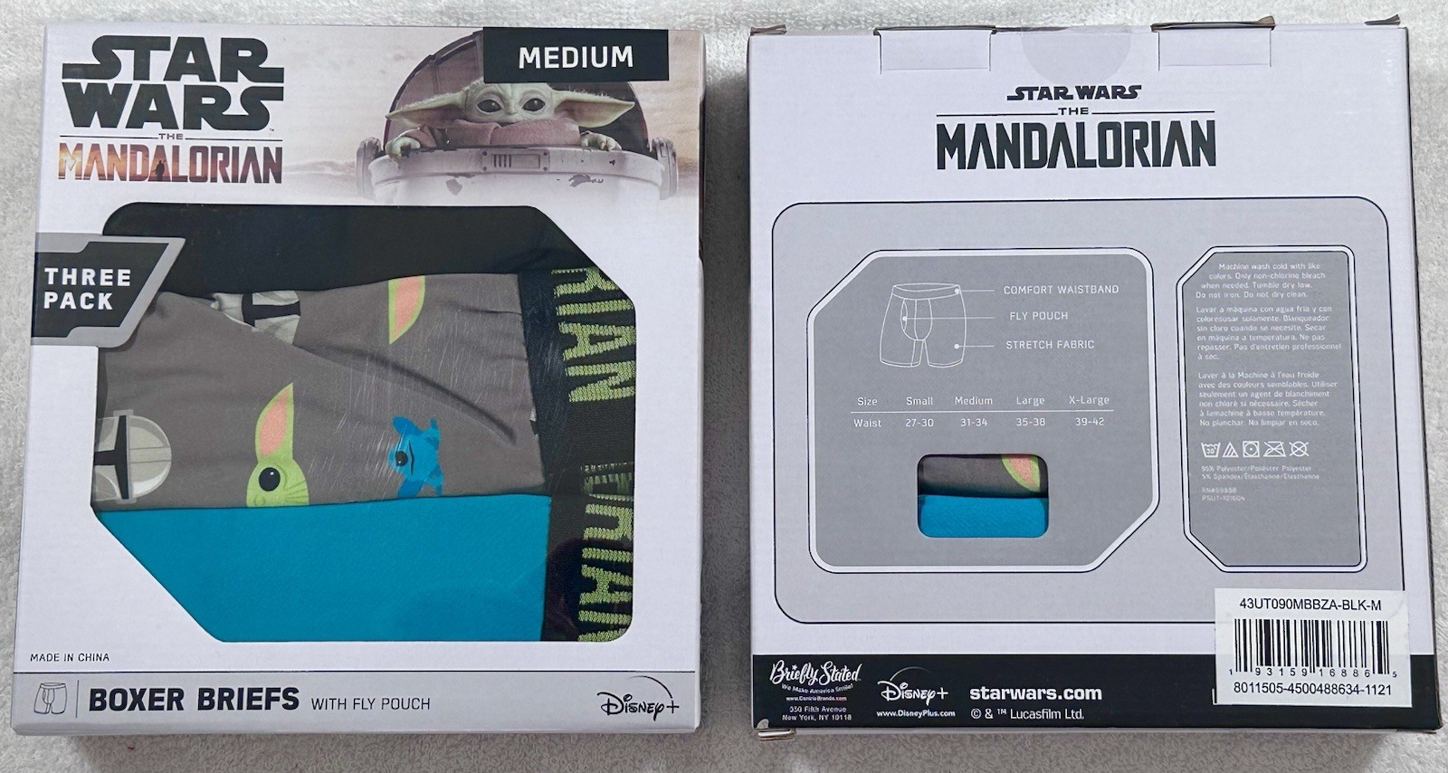Star Wars Mandalorian Boxer Briefs Medium 3 Pack NIB Qty 1 Pack Of 3