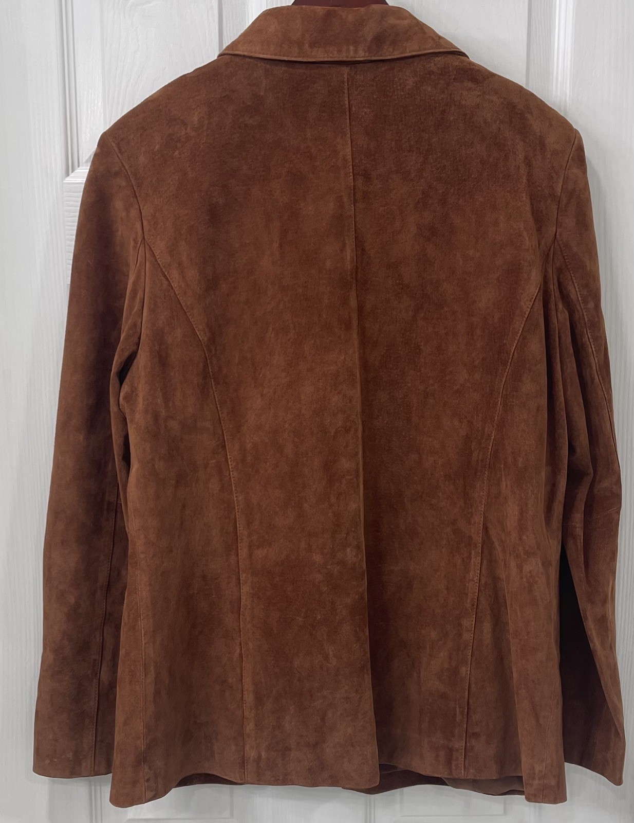 Style & Co. Collection brown 100% leather suede jacket with pockets – size L