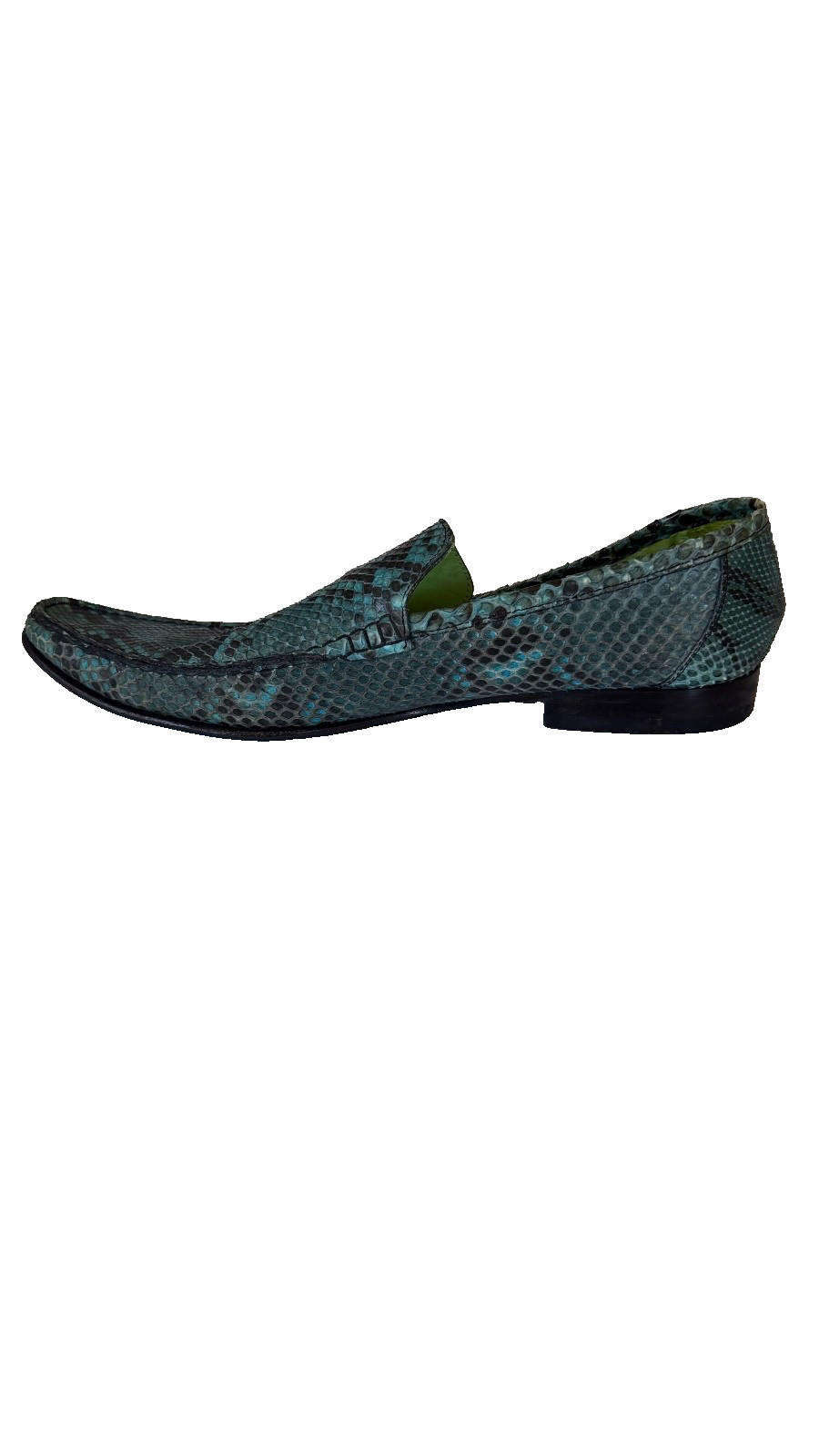 Versace Python Loafers Turquoise Green Medusa Slip-On Men EU 45 US 11.5 Italy