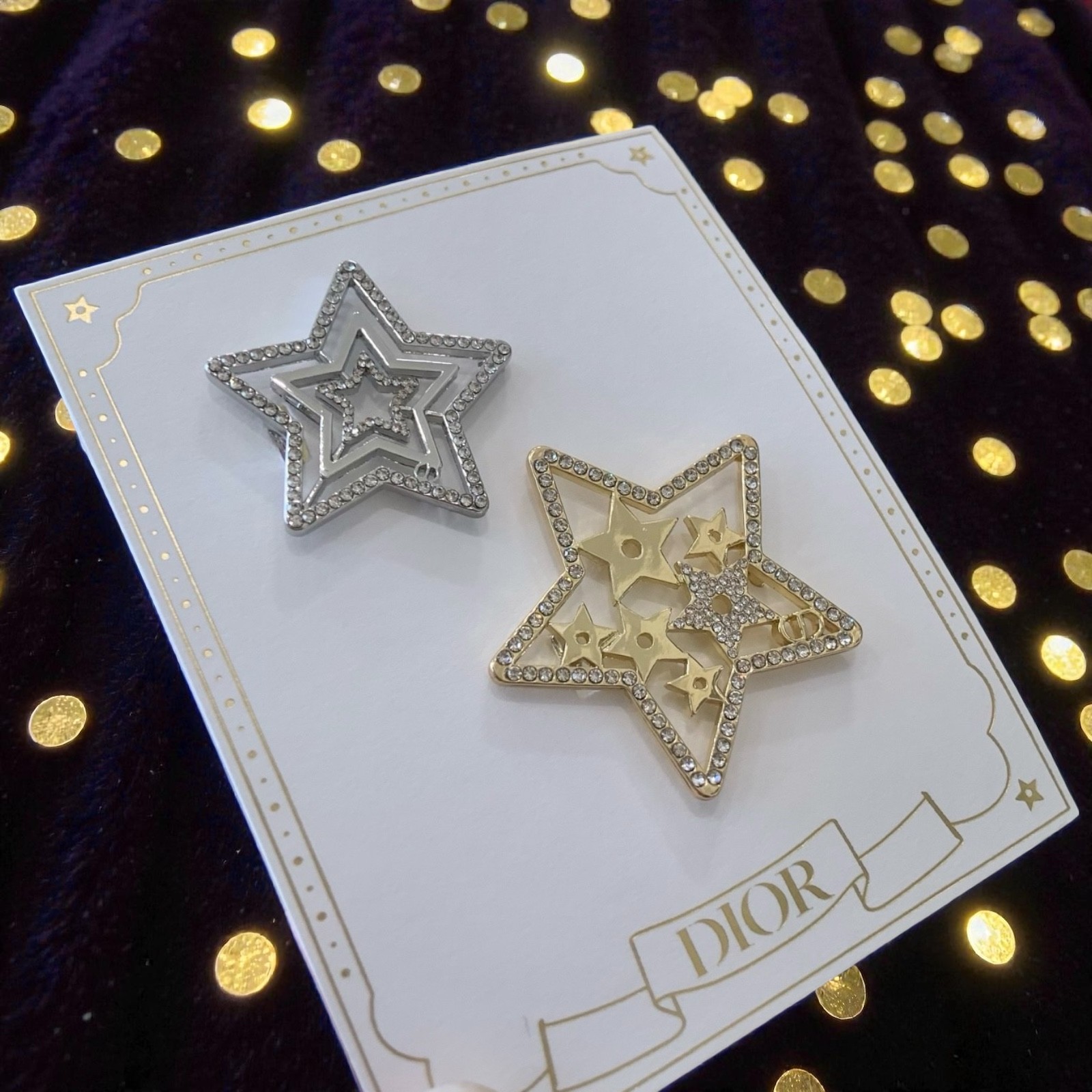 Brand New Authentic Dior Beauty GWP Holiday 2025 Star Hair Clips 2pc Set