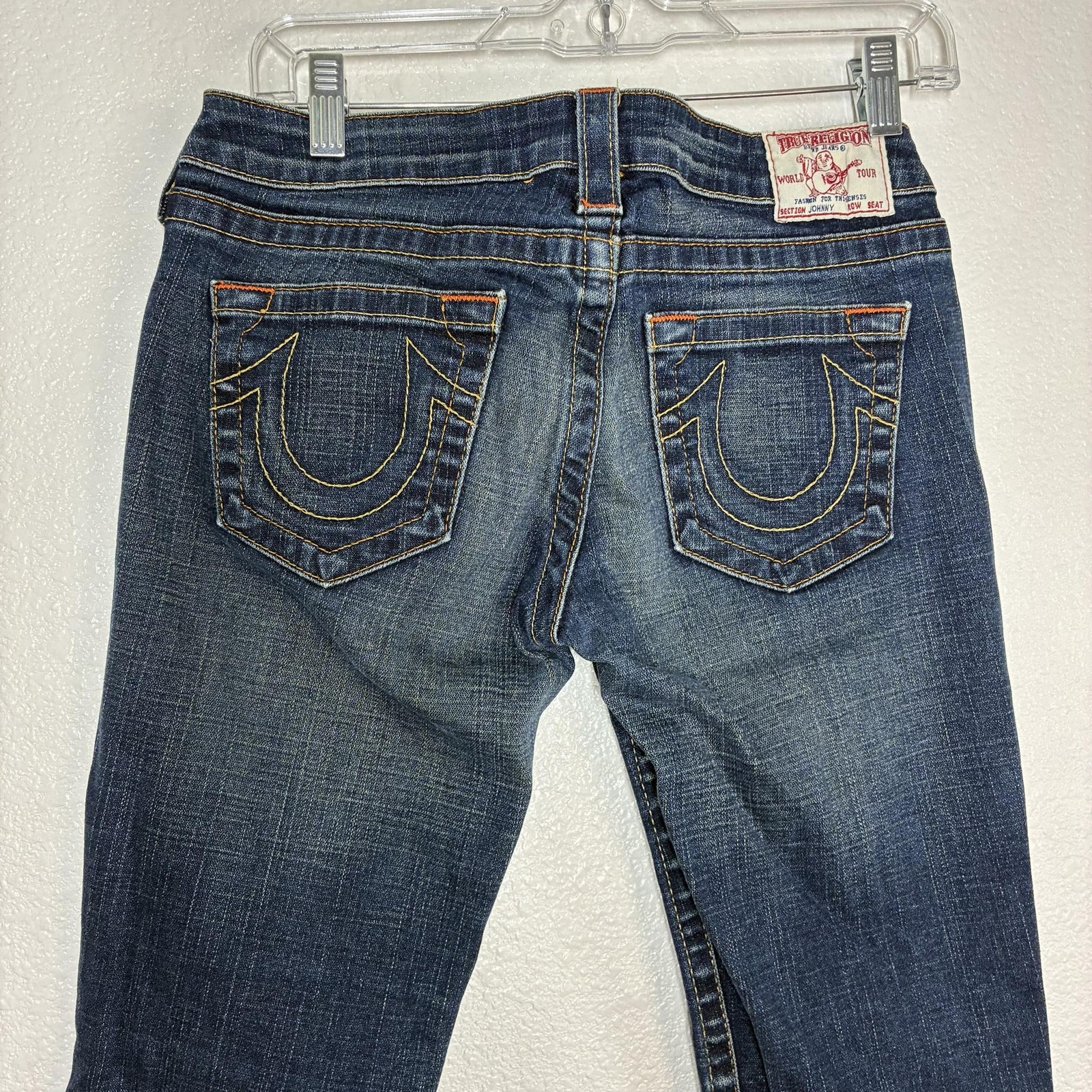 True Religion Johnny Jeans Mens 30×32 Blue Slim Straight Stretch Denim