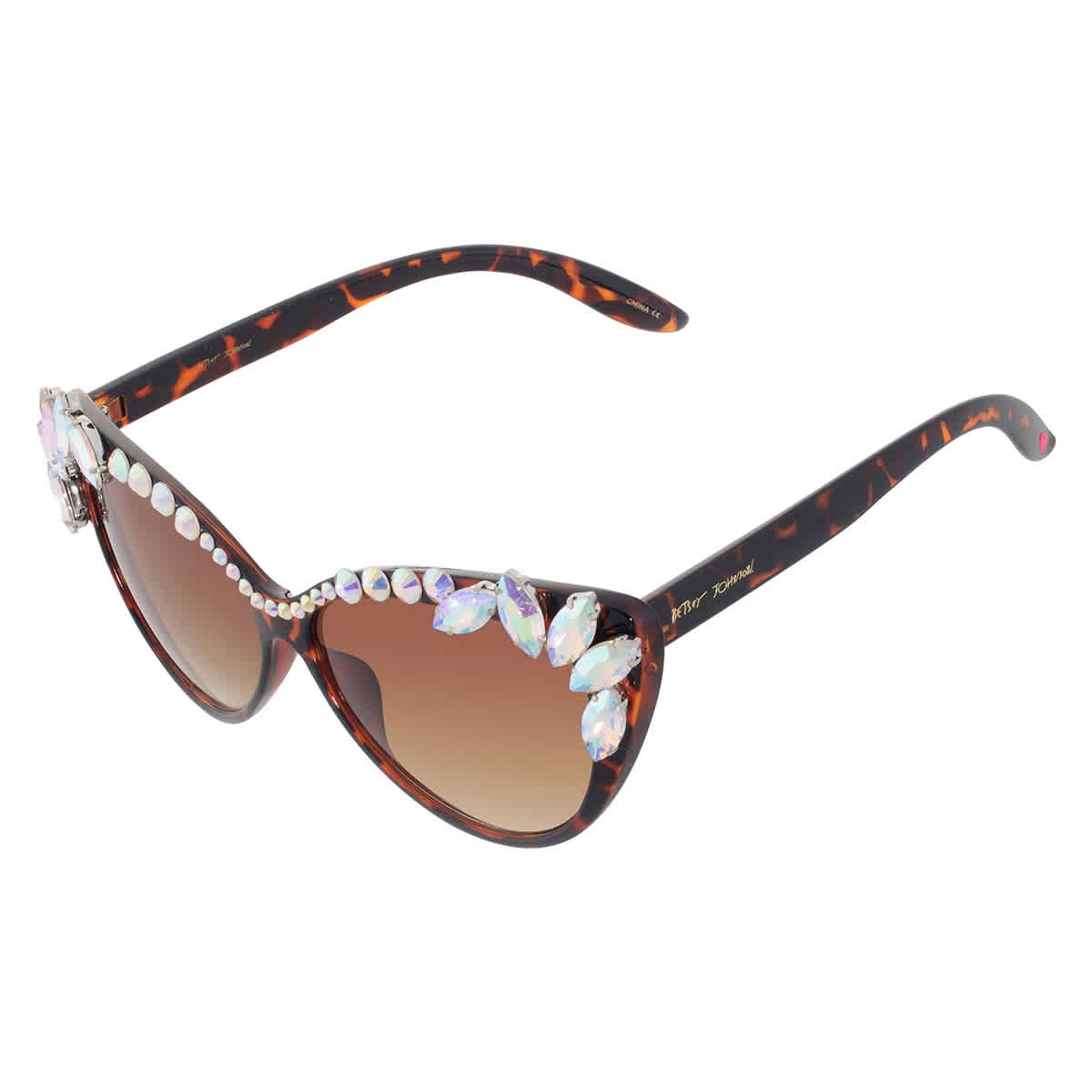 Betsey Johnson Brown Cat Eye Ladies Sunglasses BJ889127TORT TORBRN