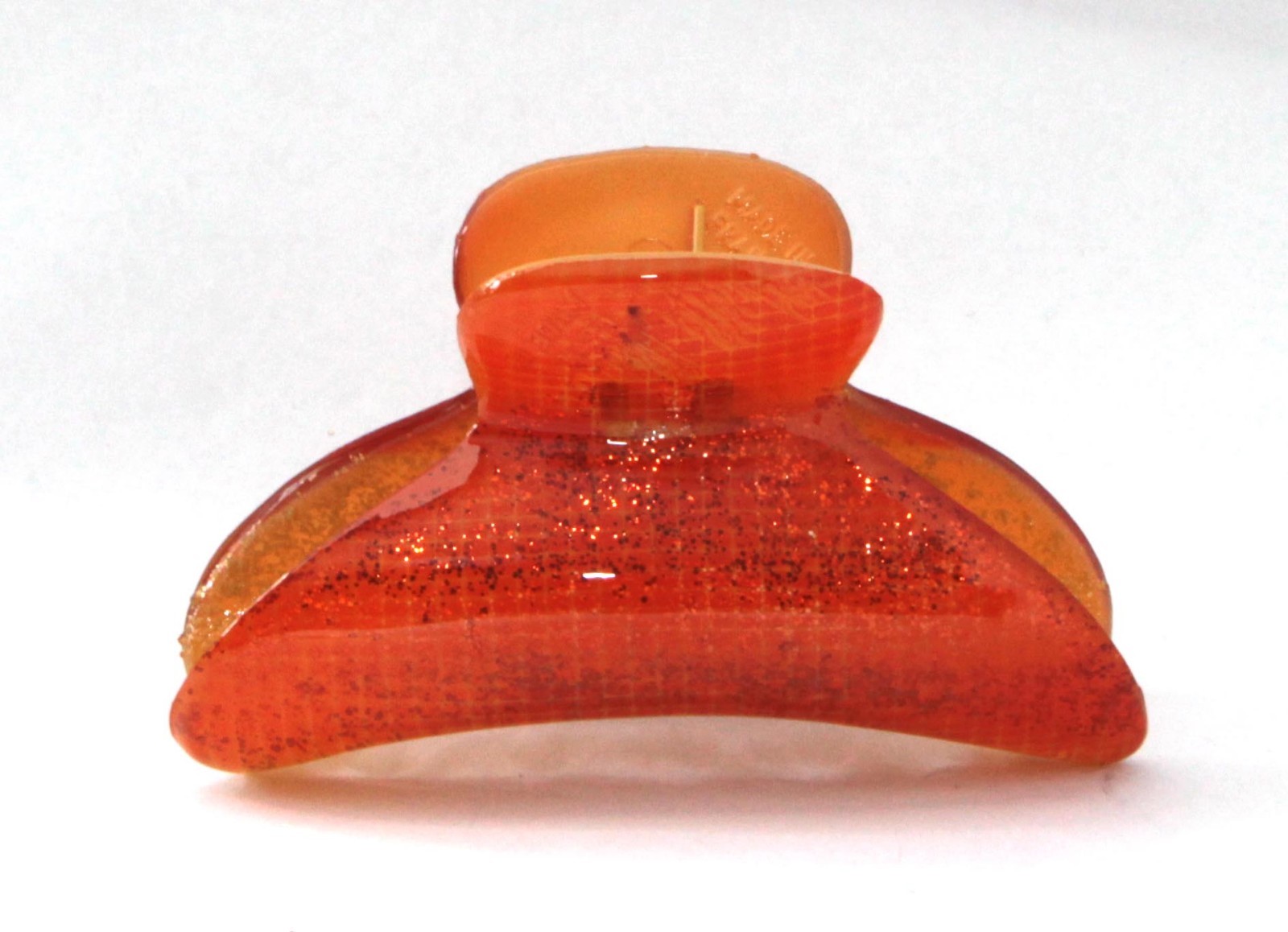 Belle Le Paris French Hair Claw 3 Inch Large Orange Tortoise Clamps Clip C11