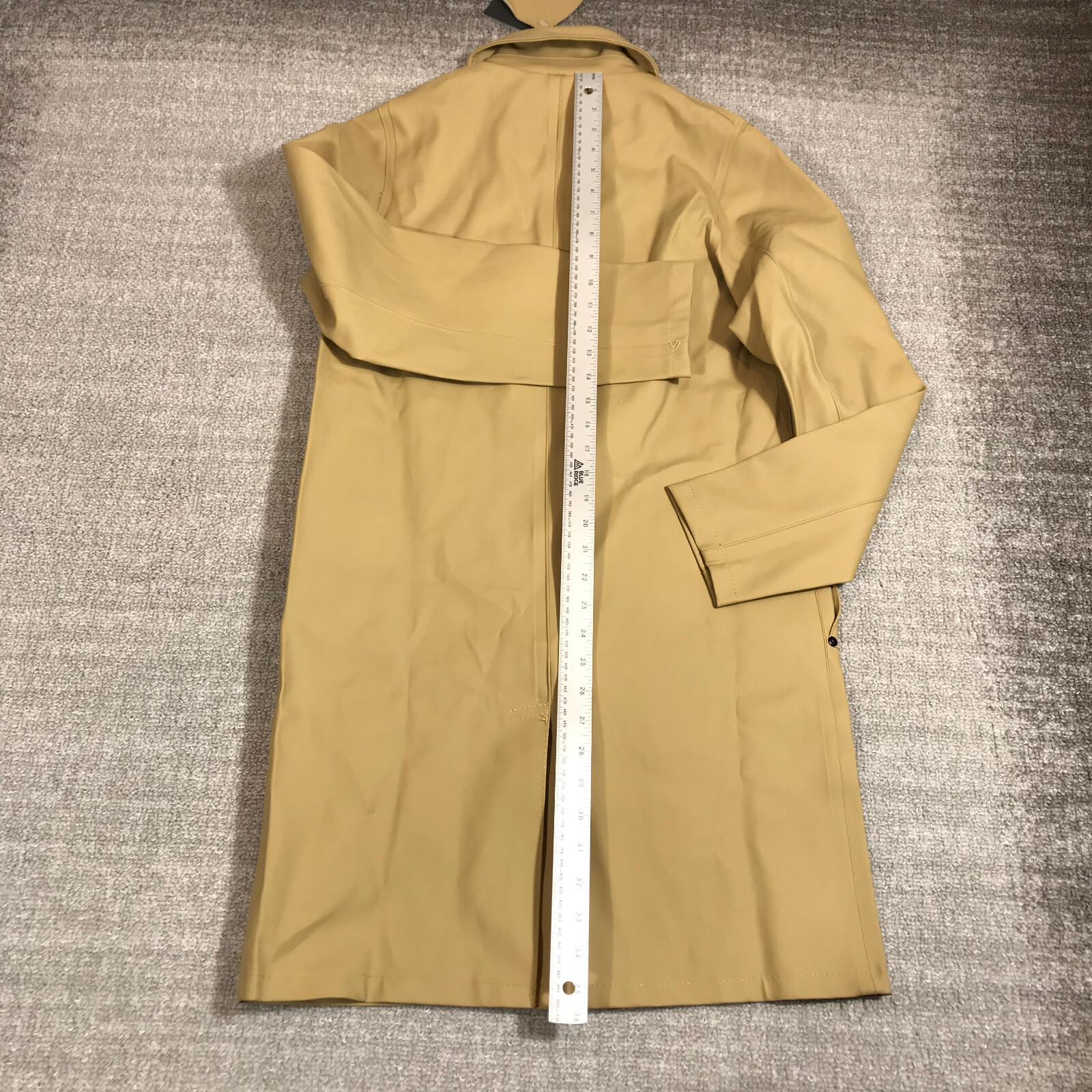 Stutterheim Stockholm Jacket Mens Extra Small Raincoat Bomber Mosebacke Snap Tan