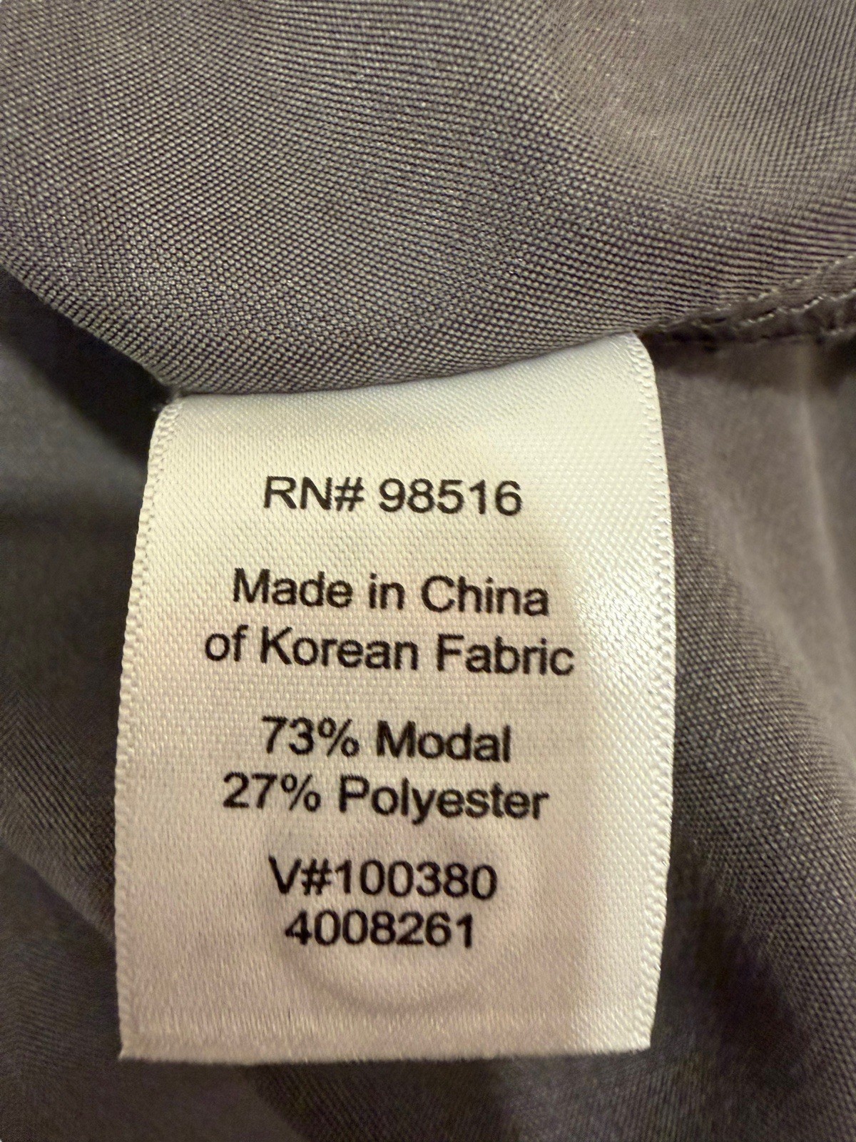 Coldwater Creek Womens Tunic Top 2X Gray V-Neck 3/4 Sleeve Front Pockets Soft