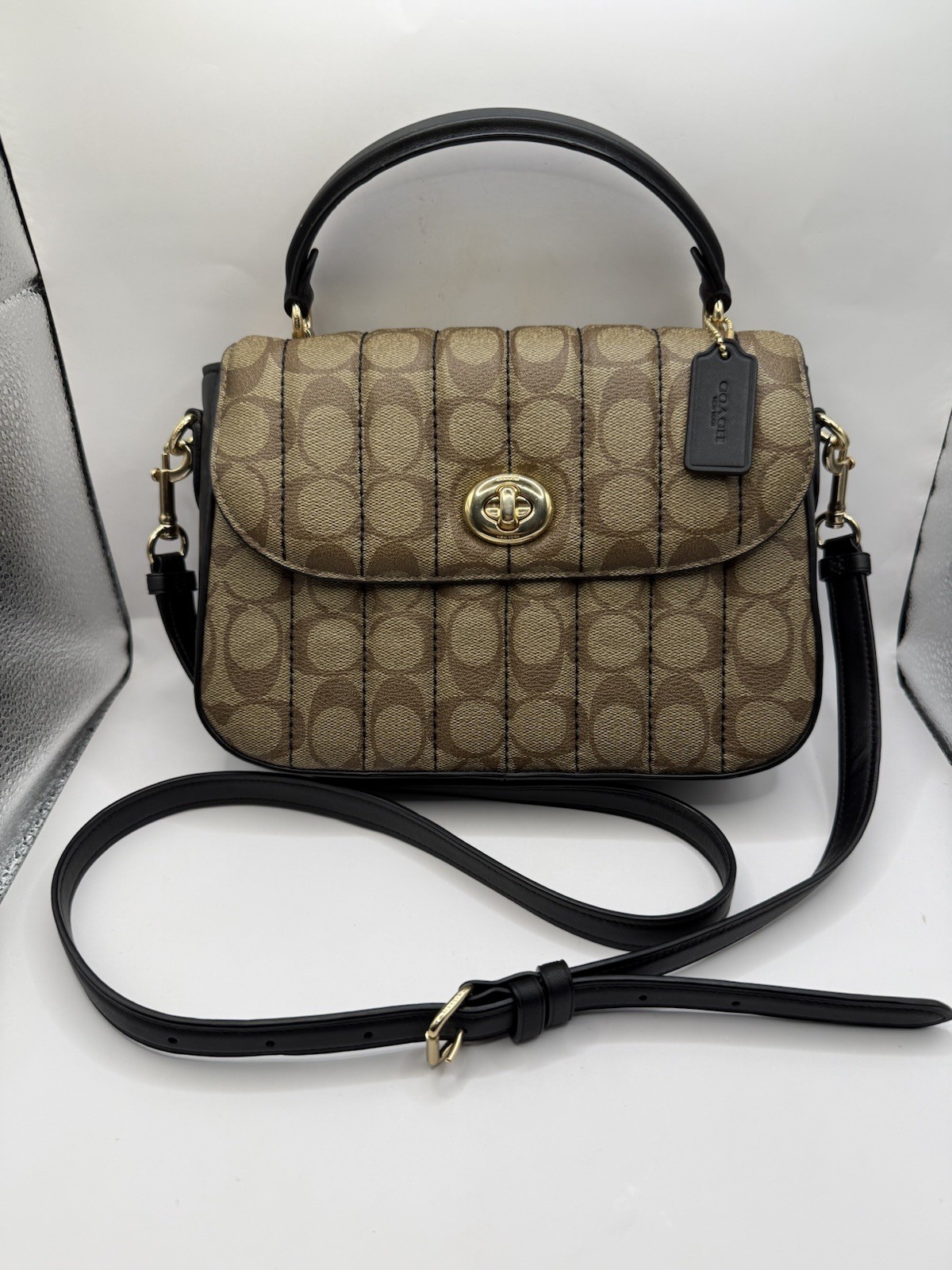 Coach Marlie Top Handle Satchel In Signature Canvas With Quilting C5645