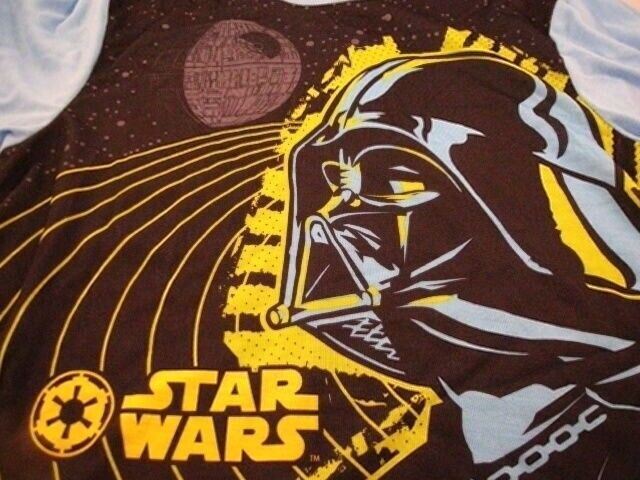 Star Wars Darth Vader Pajamas PJs Sleepwear 2pc Boys XS Tie Fighter New