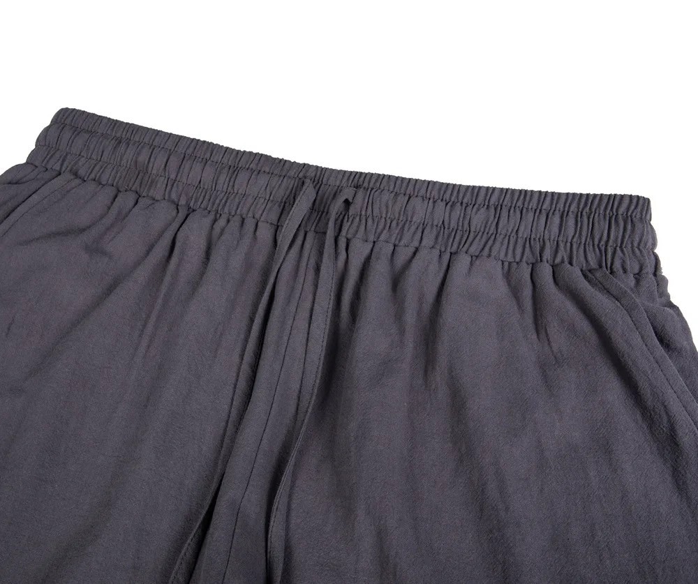 Men’s Cotton Linen Lightweight Gym Beach Shorts for Summer Casual Fit Pants