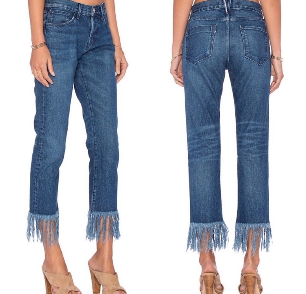 3×1 NYC Original Fringe Hem Lima Straight Denim Crop Selvedge Jeans 29 USA