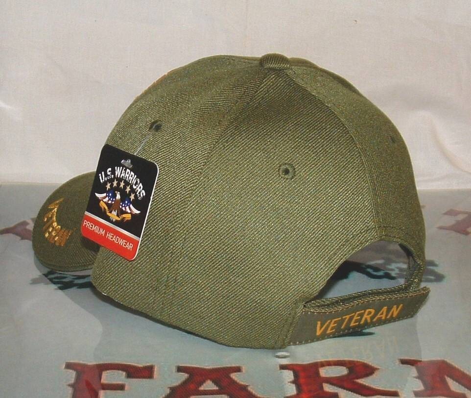 Armed Forces Desert Storm Iraqi Freedom Olive Drab Military Approved Ribbons Cap