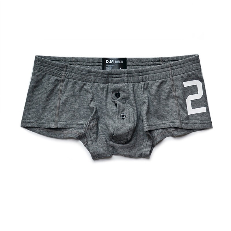 Men’s Sexy Underwear Underpants Soft Boxers Shorts Briefs Trunks Button Low Rise