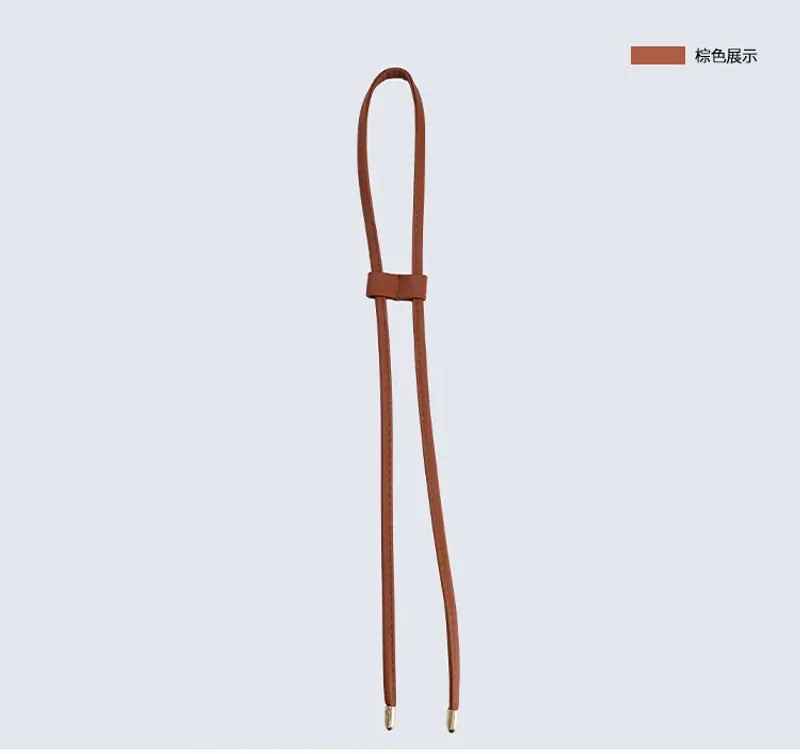 1Pcs PU Leather Drawstring Pull String Detachable Bucket Bag Strap Slide String