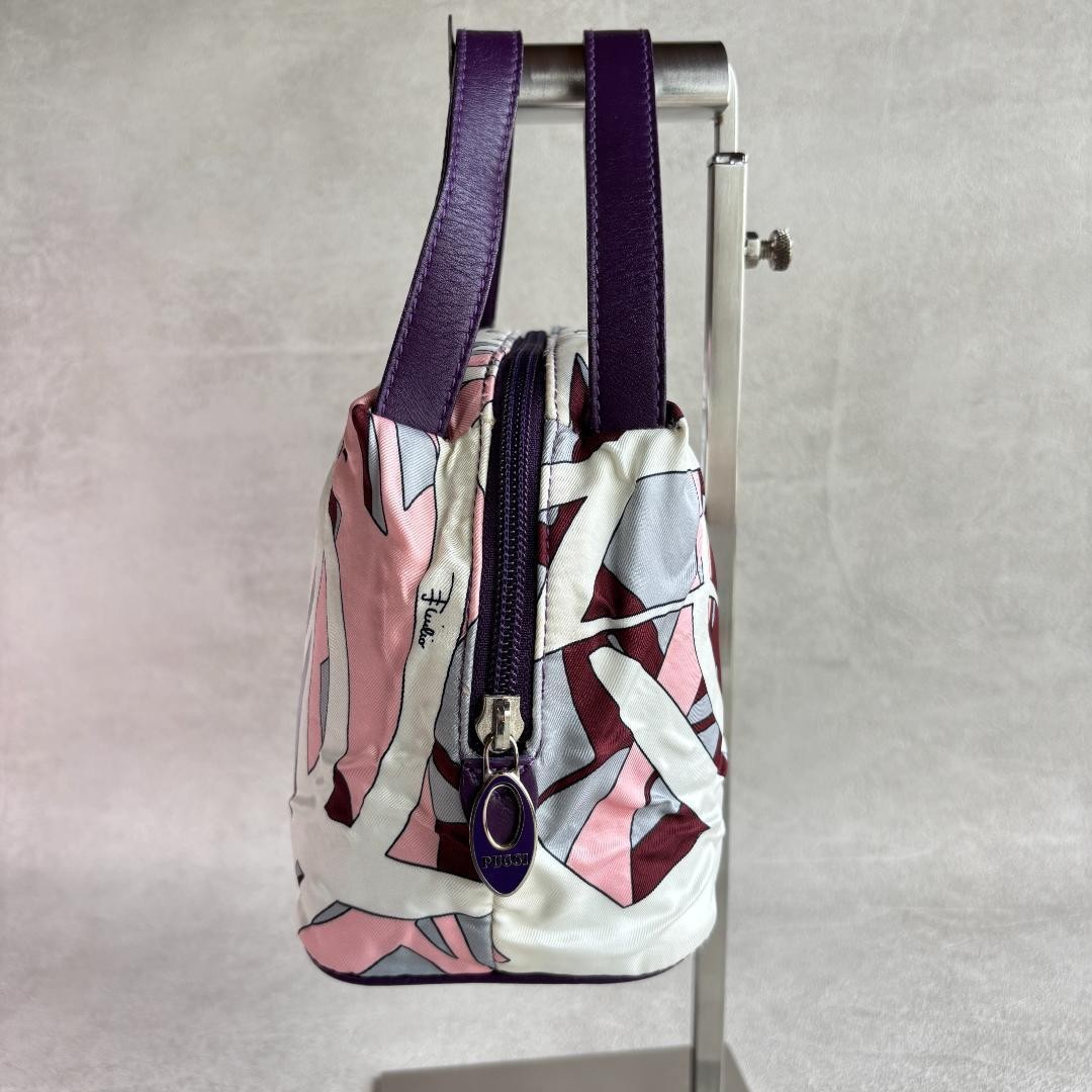 Emilio Pucci Vanity Pouch Handbag Multicolor Rare Authenticated