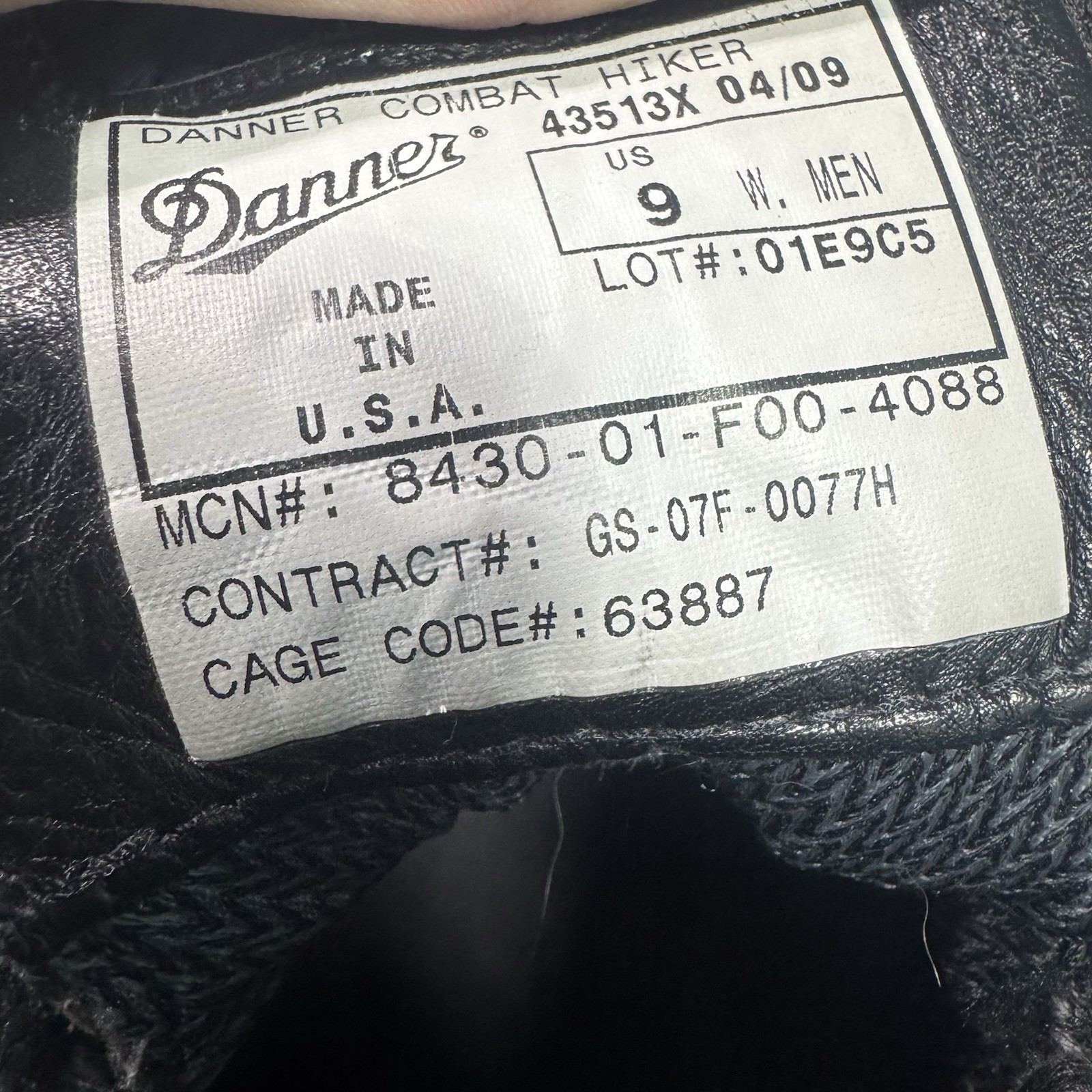 Danner Combat Hiker 43513X Boots Mens Brown USA Made Vibram Military Hiking 9 W