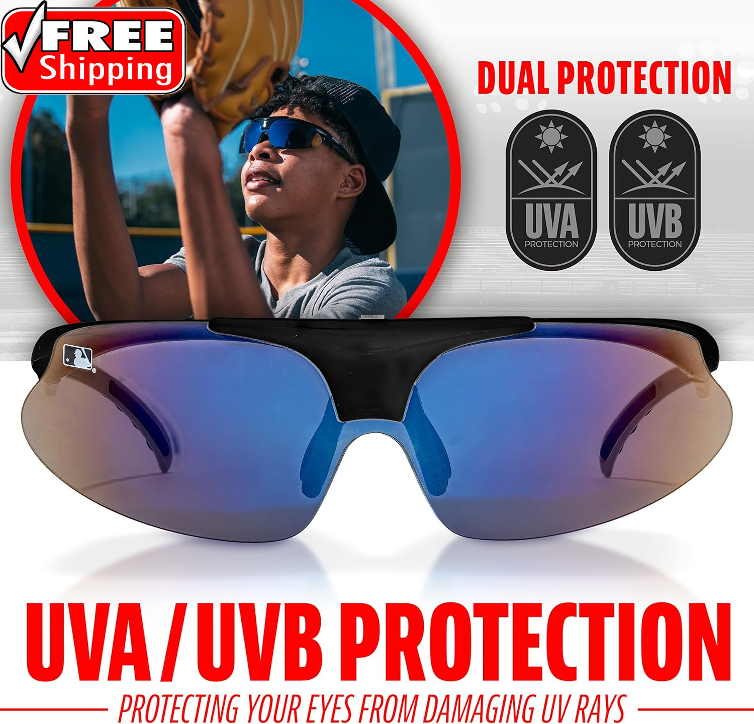 Franklin Sports Baseball + Softball Sunglasses – Men’S + Women’S Sports Sunglass