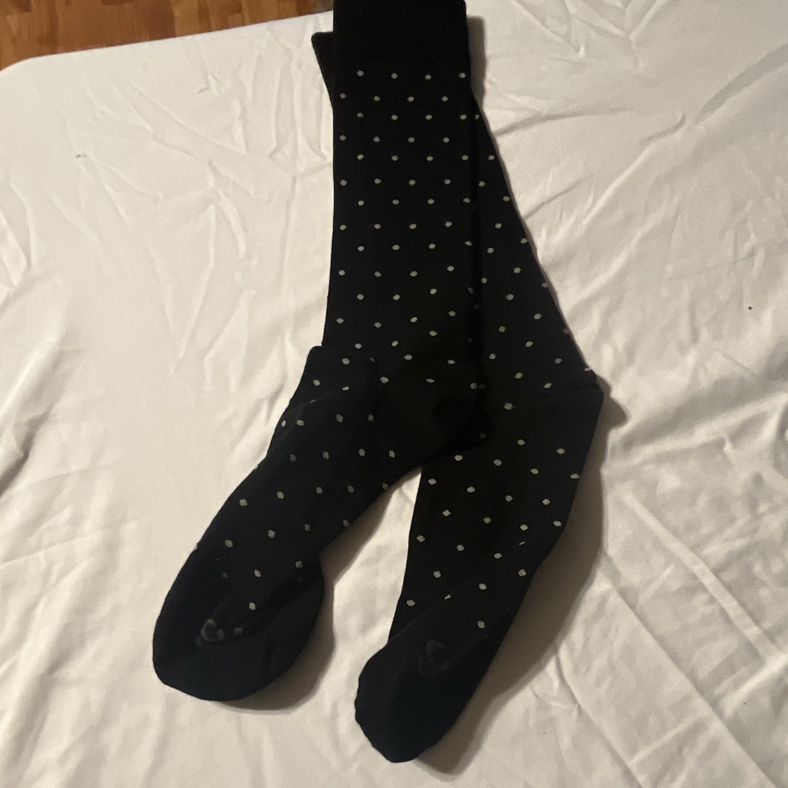 KANE11 Jamestown Supima Cotton Men’s Dress Socks Polka Dot Over the Calf 16