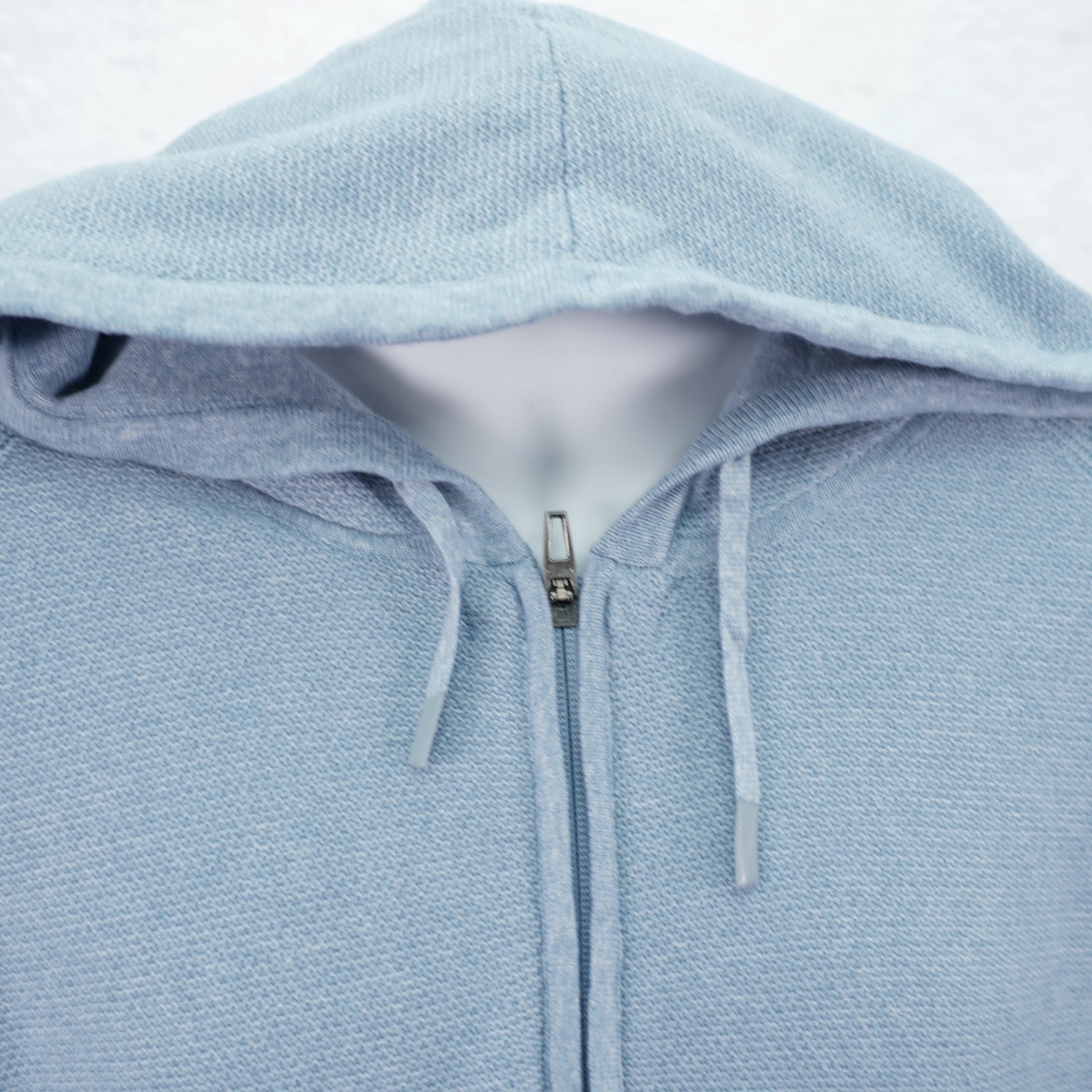 Modern Ambition Men’s Blue Knit Full Zip Hooded Sweater XL Pockets