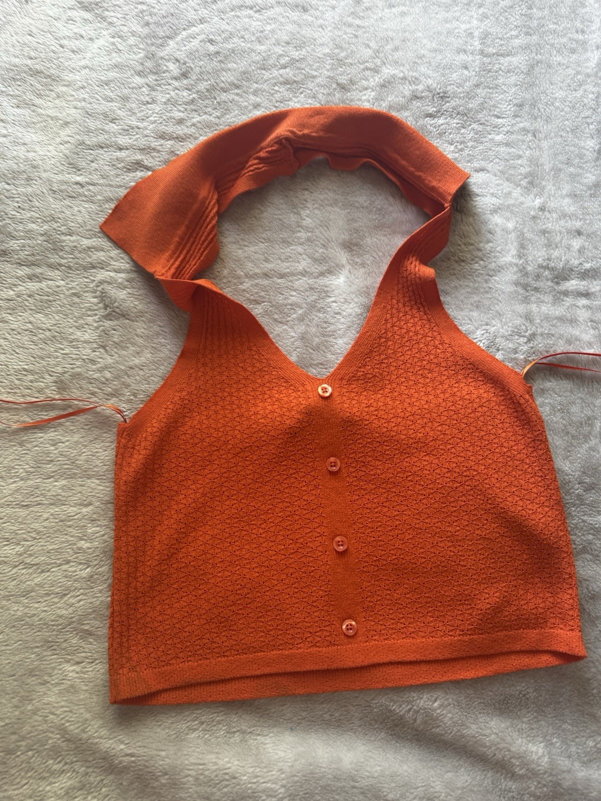 Bright Orange Halterneck Top Size S Brand New Unworn No Tags
