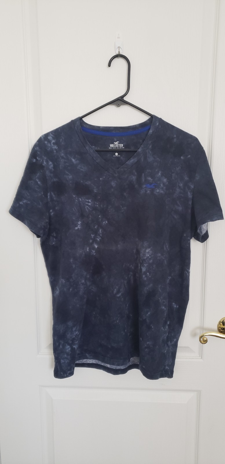 Hollister Must-Have Collection Men’s Tie Dye Cotton T-Shirt Black Pink L