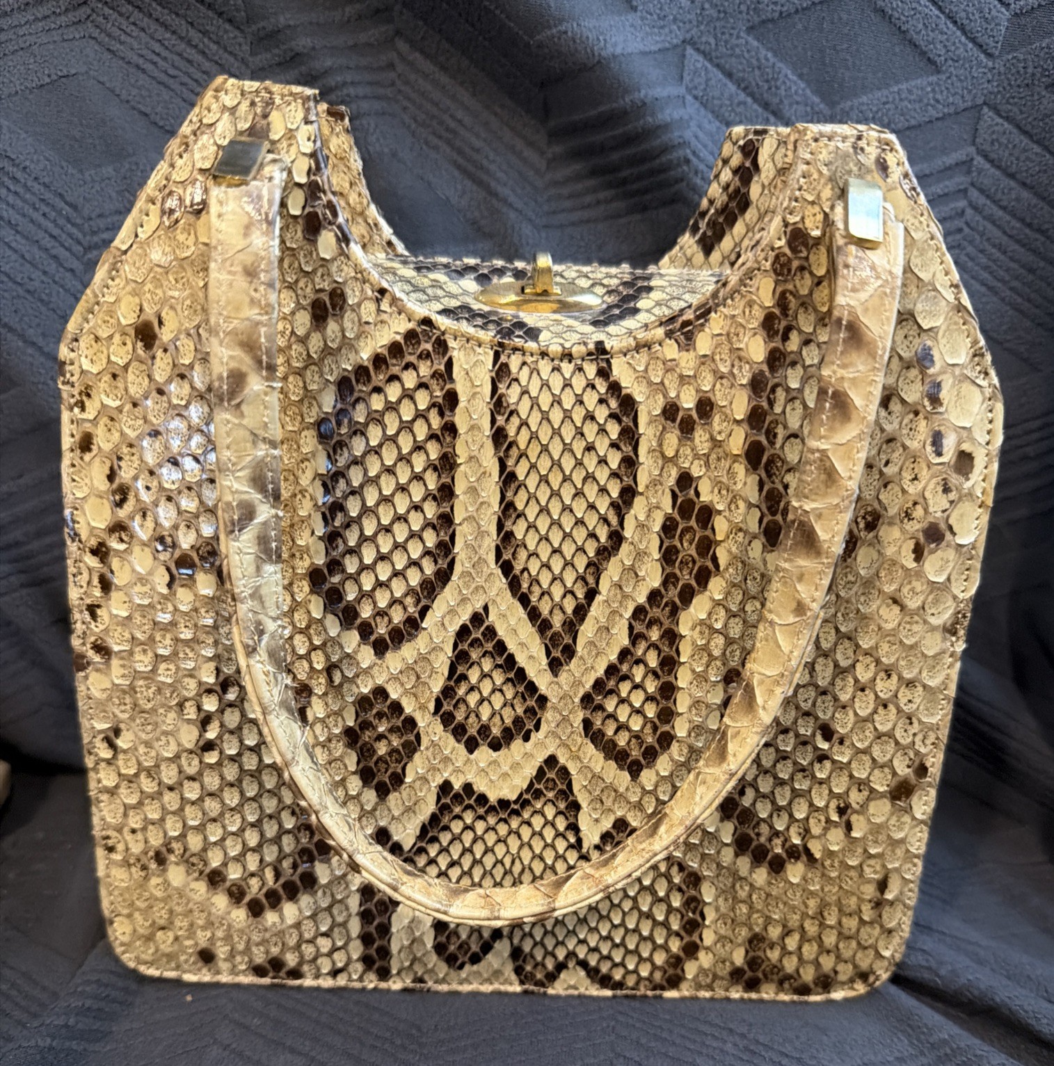 Vintage Nicholas Reich Python Snake Skin Leather handbag /purse ALL OCCASIONS