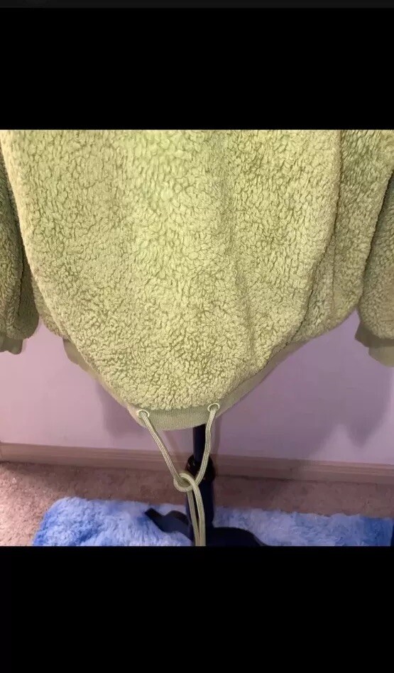 Lab Joy Medium Pullover Lime Green Sweater Hoodie 100% Recycled Polyester