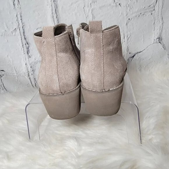 Reaction by KENNETH COLE Womens Grey Wedge Platform Ankle Boot Bootie Casual 8