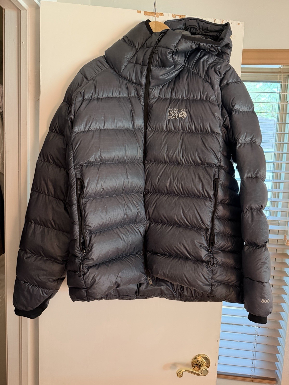 Mountain Hardwear Men’s Phantom™ Alpine Down Hooded Jacket Blue Slate Large 800