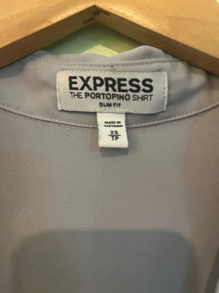 Express Women’s 3 Pack Long Sleeve Blouse Button Up Shirt X-Small Slim Fit