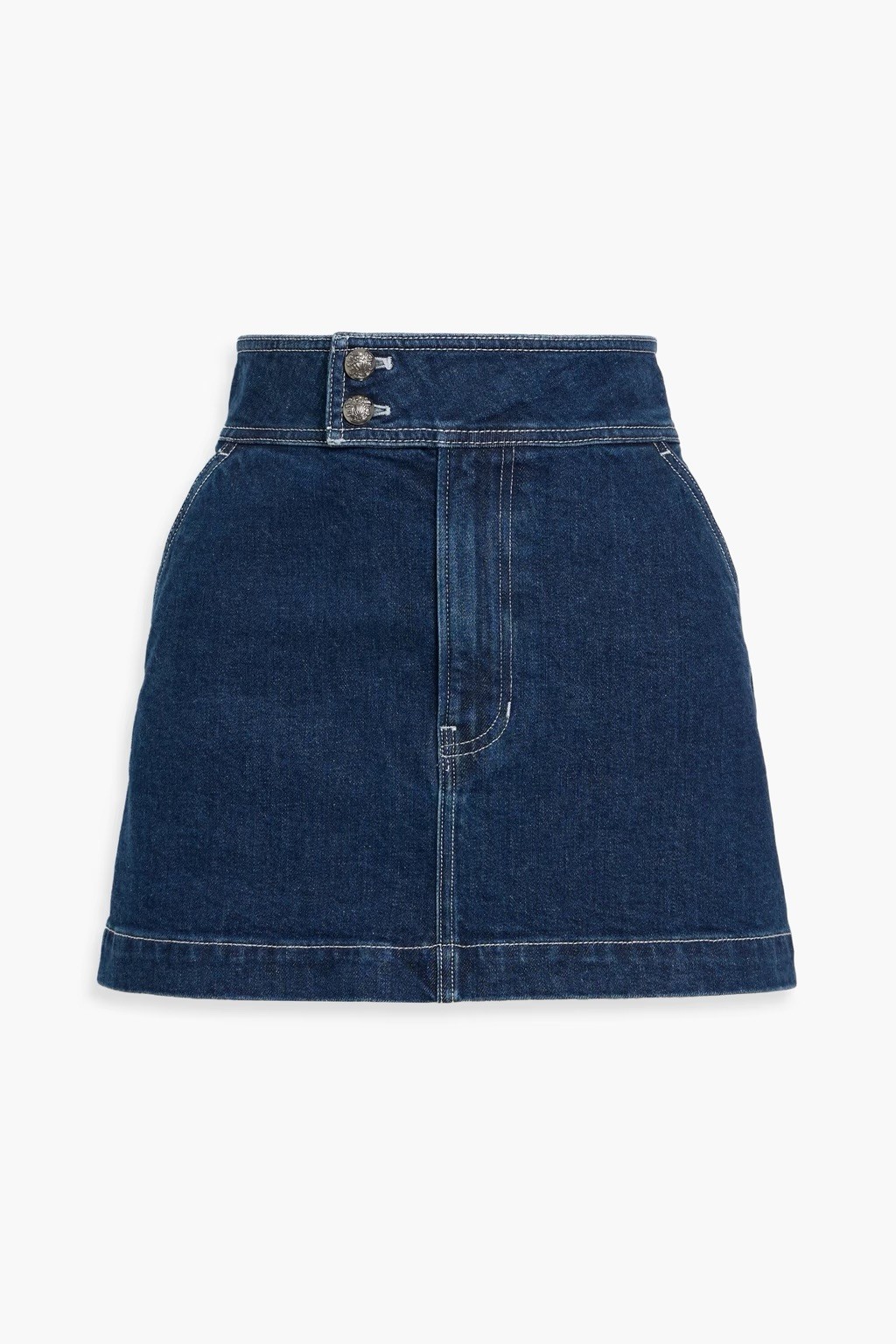 Veronica Beard Bowen Denim Mini Skirt Size 10 Blue Indigo Rinse Dark Wash NWT