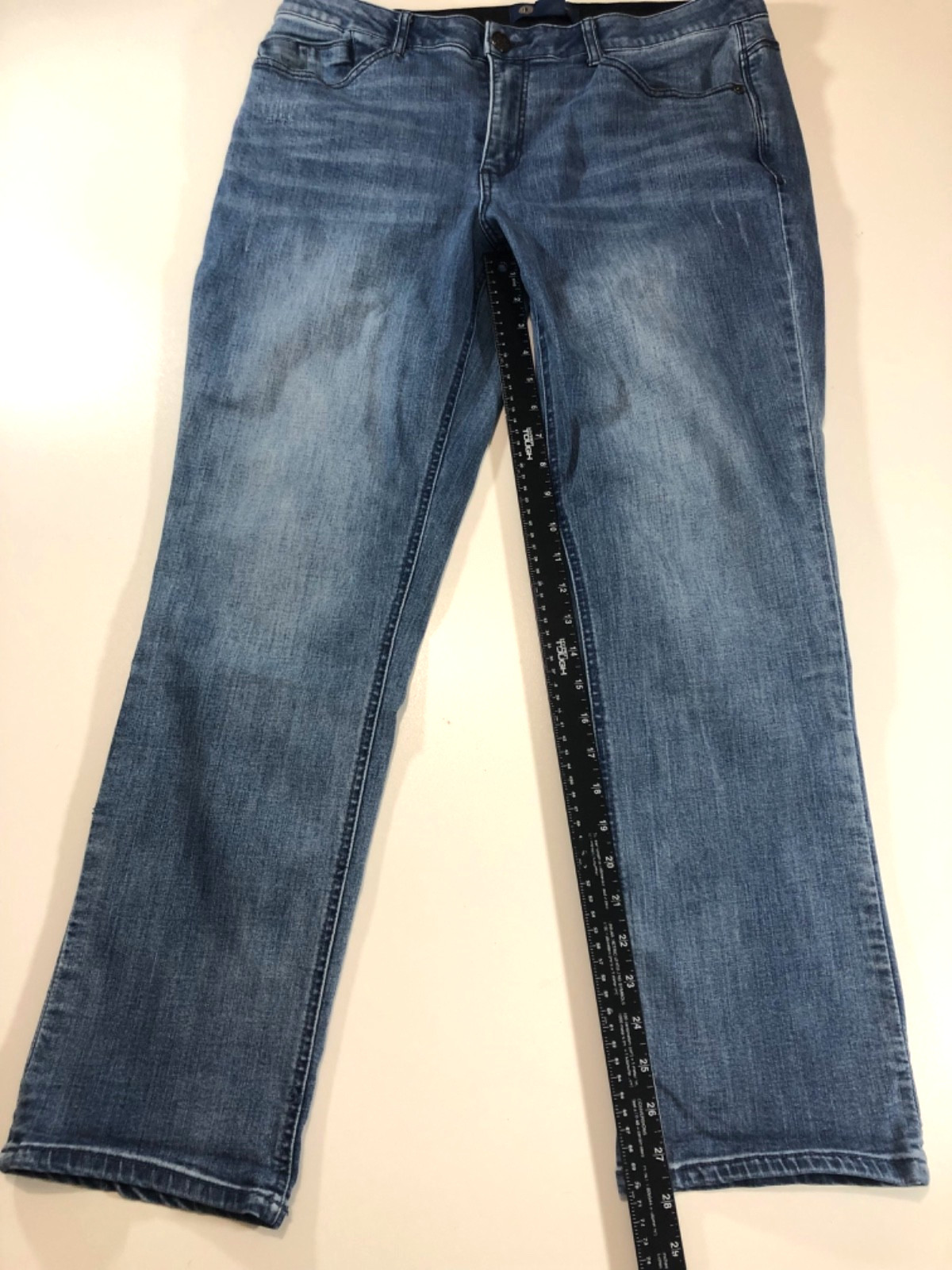 Democracy Ab Technology Womens Jeans Size 14 Blue Denim Mid Rise Stretch