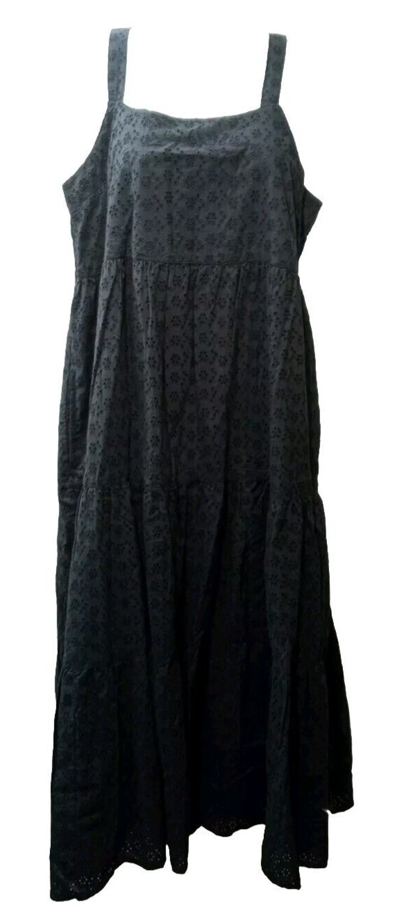 The Drop Women’s Britt Tiered Maxi Tank Dress Black Small Sleeveless B0BKW5-K6K4