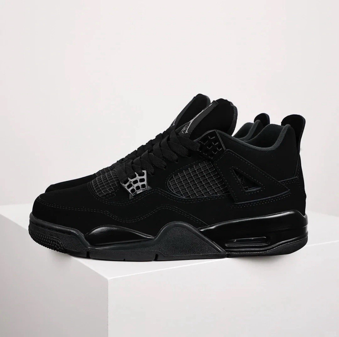 Nike Air Jordan 4 “Black Cat” Retro Men’s Black Basketball Shoes Mid Top Size 11