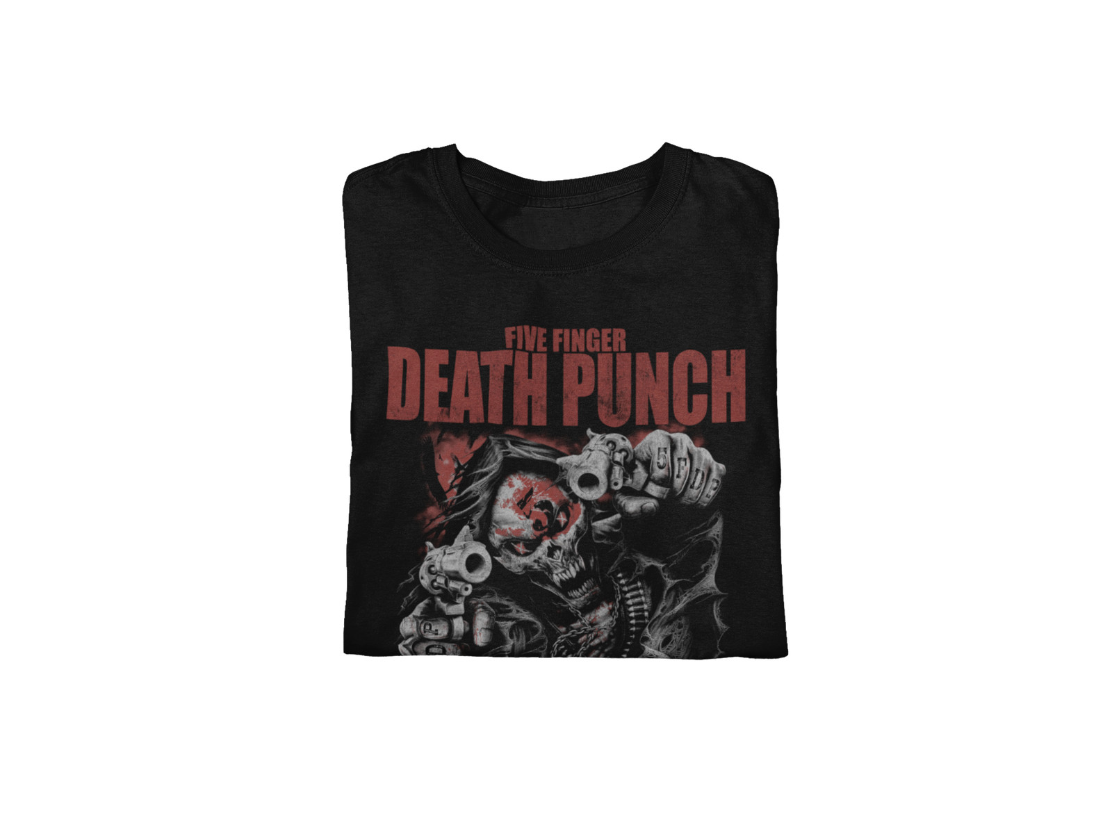 Stakes Five Finger Death Punch – Both Barrels Jumbo Print T-Shirt T-Shirt Black