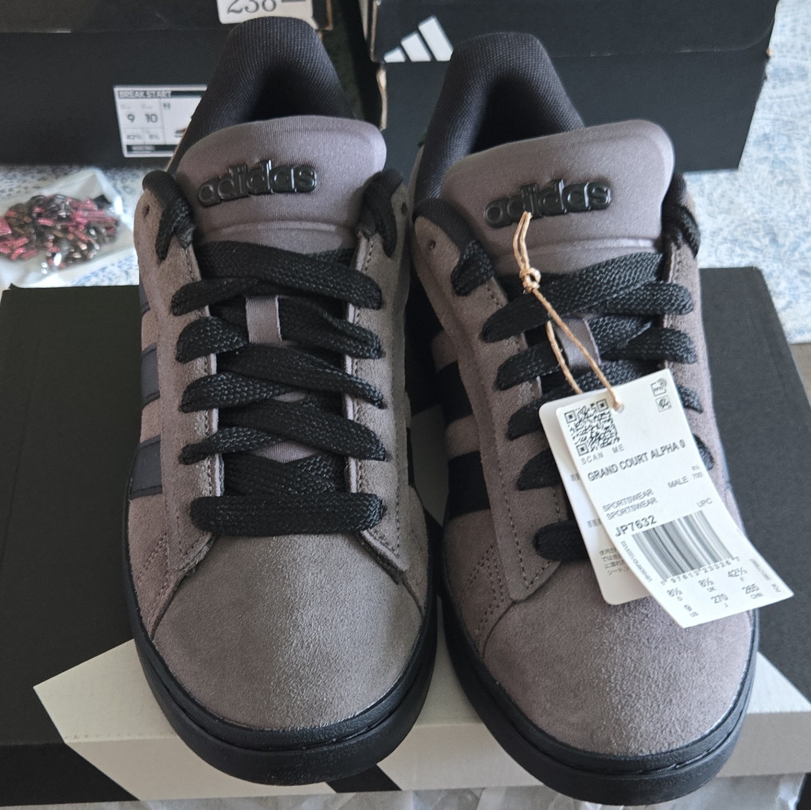adidas Grand Court Alpha 00s Low Top Men’s Sneakers Gray/Black JP7632