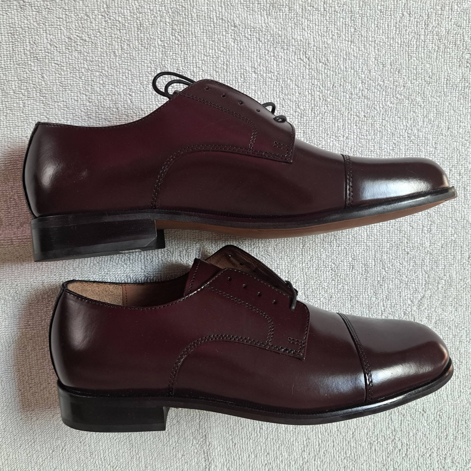 NWOB! BOSTONIAN Burgundy 20398 Flex Cap Toe AKRON 20398 Lace Oxford Shoes 9 M