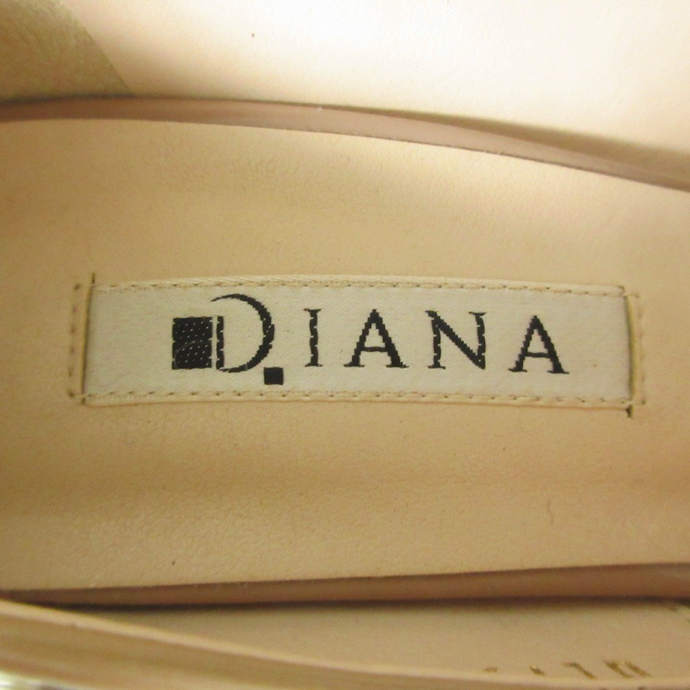 DIANA Patent Plain Toe Pumps, Size 9.3, Brown Beige Women USED